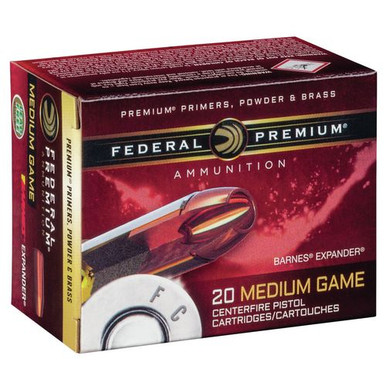 Federal P454XB1 Premium  454 Casull 250 gr Barnes Expander BRX 20 Bx/ 10 Cs
