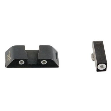 AmeriGlo GL113 Classic 3 Dot Night Sight Fits Glock 17/19 Tritium Green w/White Outline Front Tritium Green w/White Outline Rear