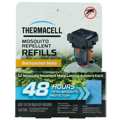 Thermacell M48 Backpack Mosquito Repeller Refill Odorless 12 Mats