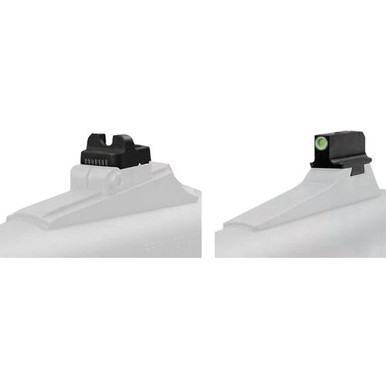 Truglo TG231R1W Tritium Pro Night Sights Ruger SR9/SR40/SR45 Green Tritium w/White Outline Front Green Rear Black