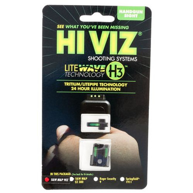 Hiviz 9EZN321 LiteWave H3 S&amp;W M&amp;P 9EZ S&amp;W M&amp;P 9EZ 3 Dot Green/Green Black