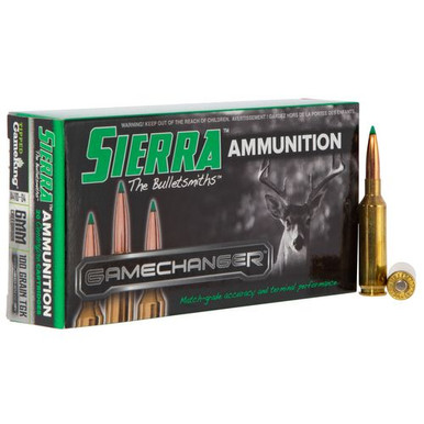 Sierra A411004 GameChanger  6mm Creedmoor 100 gr Tipped GameKing 20 Bx/ 10 Cs
