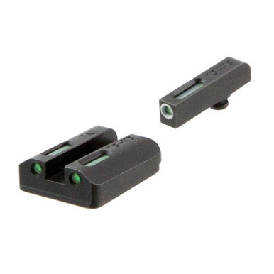 Truglo TG13TA2A Brite-Site TFX Day/Night Sights Taurus Mil/Slim Tritium/Fiber Optic Green w/White Outline Front Green Rear Black