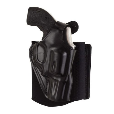 Galco AG600B Ankle Glove  Black Leather Fits Glock 42 Right Hand