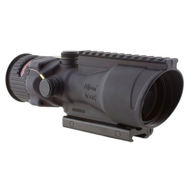 Trijicon 100001 ACOG  6x 48mm Obj 17 ft @ 100 yds FOV Black Matte Finish Illuminated Red Chevron 223 BAC