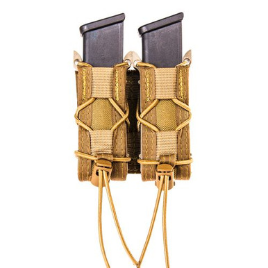 HIGH SPEED GEAR 13PT12CB TACO Double Pistol Adjustable Belt Mount Cordura/Polymer Coyote Brown