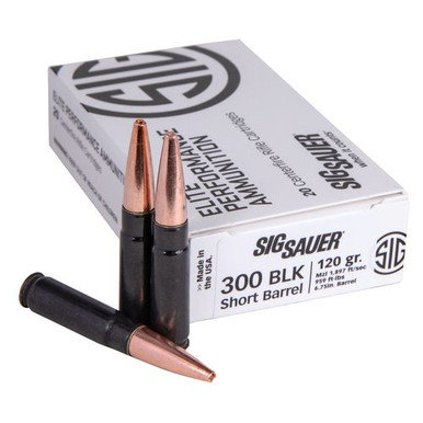 Sig Sauer E300H1SBR20 Elite Copper Duty  300 Blackout 120 gr Copper Solid Ammo