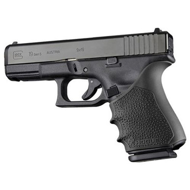 Hogue 17050 HandAll Beavertail Grip Sleeve Fits Glock 19/23/32/38 Gen1-2/Gen5 Rubber Black