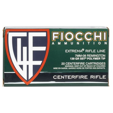Fiocchi 7MM08HSA Extrema  7mm-08 Rem 139 gr SST Polymer Tip BT 20 Bx/ 10 Cs