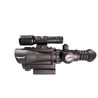 BSA TW30RDLL Tactical  1x 30mm 5 MOA Dot Illuminated Red Matte Black 140 Lumen LED Flashlight