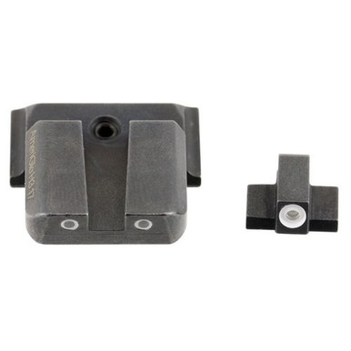 AmeriGlo SW801 Classic 3 Dot Night Sight S&amp;W M&amp;P Tritium Green w/White Outline Front Tritium Green w/White Outline Rear