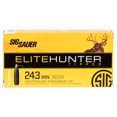 Sig Sauer E65CMTH120 Elite Hunter Tipped  6.5 Creedmoor 130 gr Controlled Expansion Tip 20 Bx/ 10 Cs