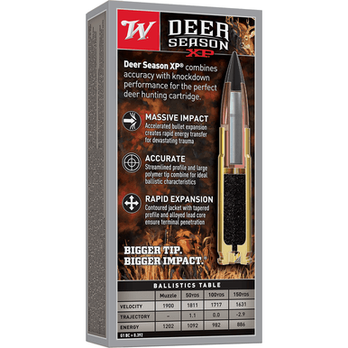 Winchester Ammo X300BLKDS Deer Season XP  300 Blackout 150 gr Extreme Point 20 Bx