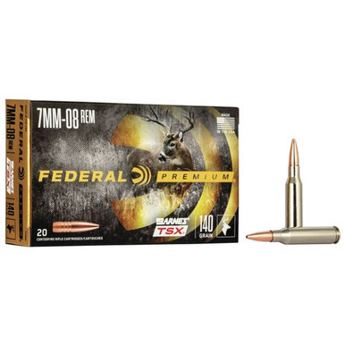 Federal P708C Premium  7mm-08 Rem 140 gr Barnes Triple-Shock X 20 Bx/ 10 Cs