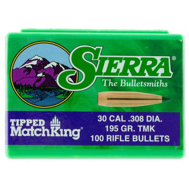 Sierra 7795 Tipped MatchKing 30 Caliber .308 155 GR Tipped MatchKing 100 Box