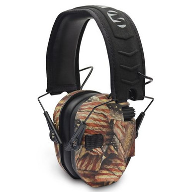 Walkers GWPRSEMBARM Razor Slim Electronic Earmuff 23 dB USA Flag