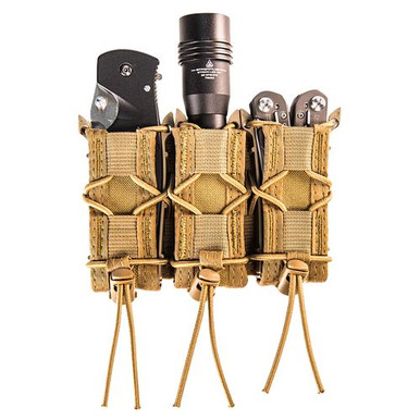 HIGH SPEED GEAR 11PT03CB TACO MOLLE Triple Pistol  Cordura/Polymer Coyote Brown
