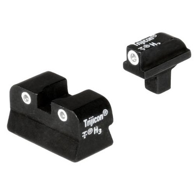 Trijicon 600138 Bright &amp; Tough Night Sights Colt 1911 Tritium Green w/White Outline Black