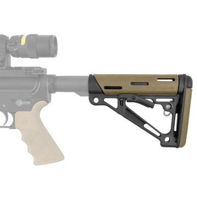 Hogue 15350 OverMolded Collapsible Buttstock AR-15 Commercial Rubber Flat Dark Earth