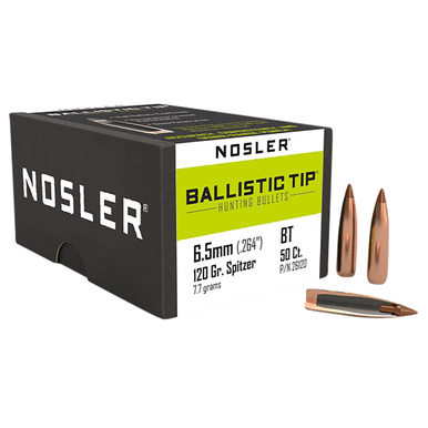 Nosler 26120 Ballistic Tip 6.5mm .264 120 GR Spitzer/ 50 Per Box