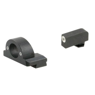 AmeriGlo GL5125 Ghost Ring Night Sight Fits Glock 17/19/19x/26 Gen5 Tritium Green Tritium w/White Outline Front Tritium Green Rear Black