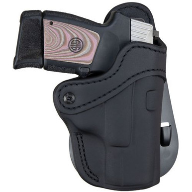 1791 Gunleather ORPDH21SBLR BH2.1 Optic Ready Black Leather OWB Glock 17/S&amp;W Shield/Sprgfld XD9 Right Hand