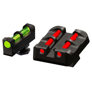 Hiviz GLT178 Target Sights  Fits All Glock Green/Red/White Front Green/Red/Black Rear