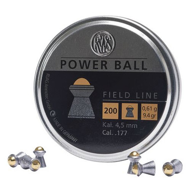 RWS 2317414 Power Ball Pellets .177 Pellet Steel/Lead 200