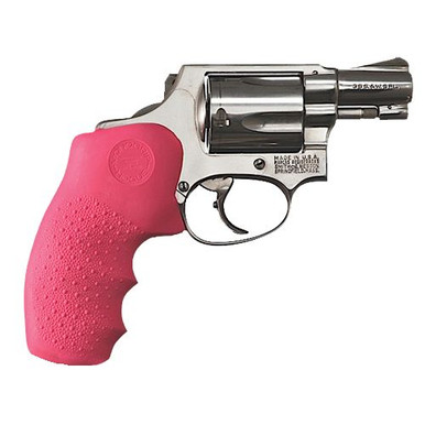 Hogue 60007 Monogrip with Finger Grooves 
Grip S&amp;W J Frame w/Round Butt Rubber Pink