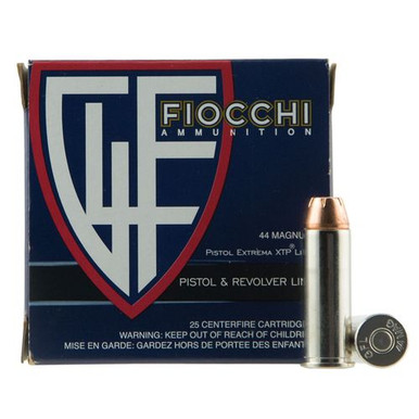 Fiocchi 44XTP25 Extrema  44 Rem Mag 240 gr XTP Hollow Point 25 Bx/ 20 Cs