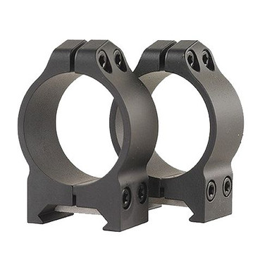 Warne 214M Maxima Fixed Ring Set 30mm Dia Medium Steel Black Matte