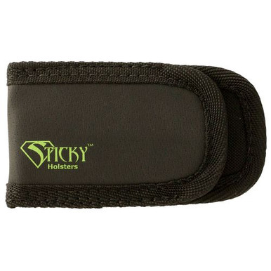 Sticky Holsters MAGPOUCH Mag Pouch  Single IWB Latex Free Synthetic Rubber Black w/Green Logo