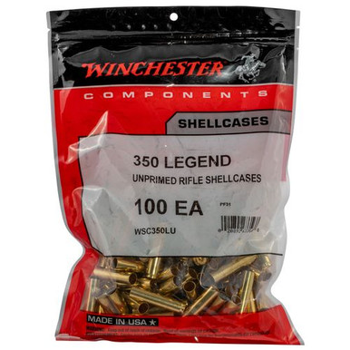 Winchester Ammo WSC350LU Unprimed Cases Rifle 350 Legend Brass 100