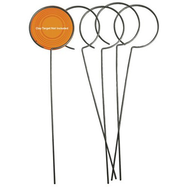 Birchwood Casey 49010 Clay Holder Stand Target Stand Silver Wire Standing 5 Pack