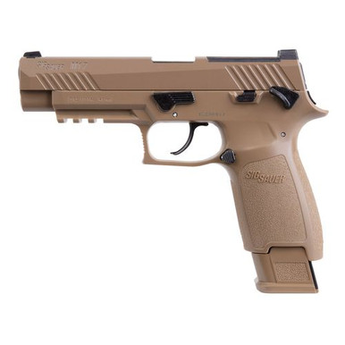 Sig Sauer Airguns AIRM17177 P320 M17 ASP Air Pistol Double CO2 .177 Pellet 20 Round Coyote Polymer Frame Coyote Stainless Steel PVD Slide