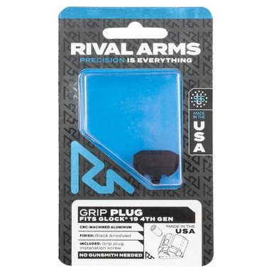 Rival Arms RA75G211A Grip Plug  Glock 19 Gen4 Black Hardcoat Anodized