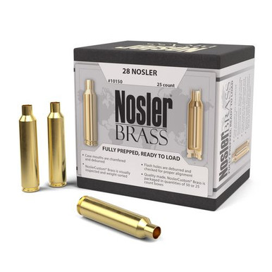 Nosler 10150 Rifle 28 Nosler Brass 25 Per Box