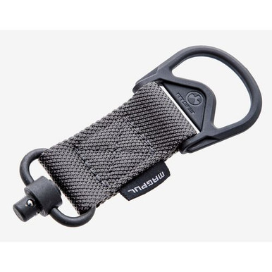 Magpul MAG517-GRY MS1/MS3 QD Sling Adapter made of Steel with Maganese Phosphate Stealth Gray Finish, Polymer Hardware, Nylon 1.25" Webbing & Two to One-Point Design for AR-15, M4, M16, AK-Platform & AKM