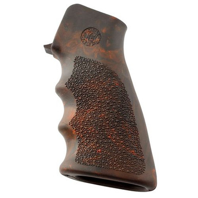 Hogue 15016 Rubber Grip with Finger Grooves with Finger Grooves AR-15 Textured Red Lava