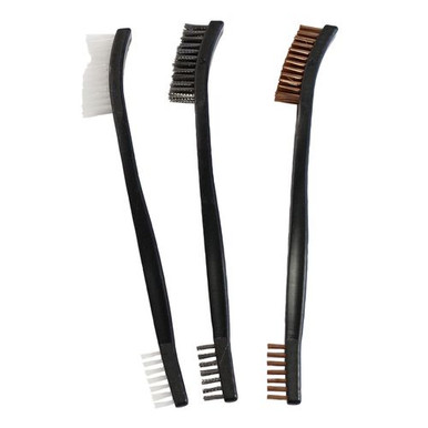 Birchwood Casey 41104 Cleaning Brushes  Multi-Caliber Universal Steel,Brass,Nylon 3 Pack