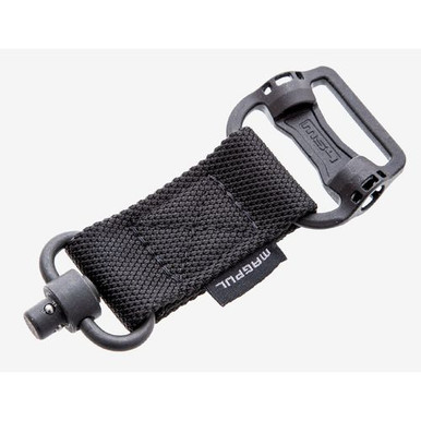 Magpul MAG519-BLK MS1/MS4 Sling Adapter made of Steel with Maganese Phosphate Black Finish, Polymer Hardware, Nylon 1.25" Webbing & Two to One-Point Design for AR-15, M4, M16, AK-Platform & AKM