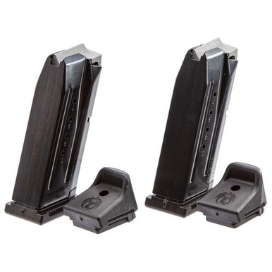 Ruger 90686 Security-9  9mm Luger Ruger Compact 10rd Black Oxide Detachable 2 Pack