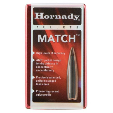 Hornady 27200 Match  with Cannelure 270 Caliber .277 110 GR Boat Tail Hollow Point 100 Box