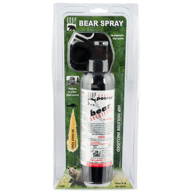 UDAP 15HP Magnum Bear Spray  with Hip Holster 260gr OC Pepper Up to 35 ft Range