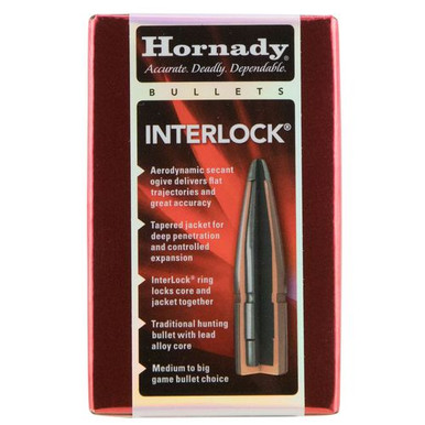 Hornady 4503 InterLock 45 Caliber .458 350 GR Flat Point 50 Box