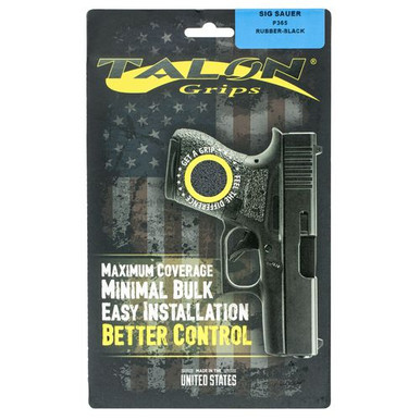 Talon Grips 021R Adhesive Grip Sig P365 Textured Rubber Black