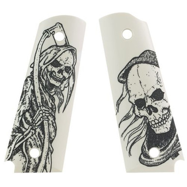Hogue 45026 Scrimshaw Grip Grim Reaper 
1911 Government Polymer Ivory