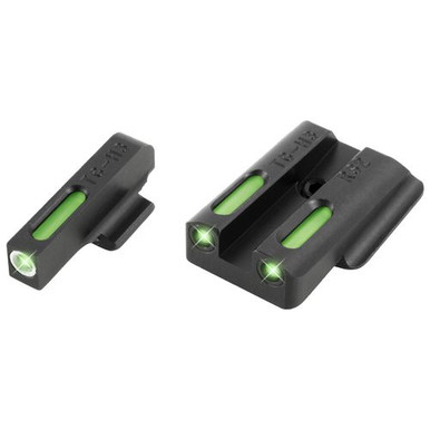 Truglo TG13RS2A TFX Night Sights Ruger LC9/LC9s/LC380 Tritium/Fiber Optic Green w/White Outline Front Green Rear Black
