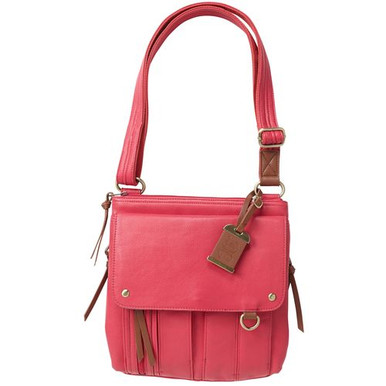 Bulldog BDP036 Cross Body Pink Leather 11" x 11" x 2"