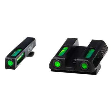 Hiviz GLN321 LiteWave H3 Fits Glock 42/43 Tritium/Fiber Optic Green Tritium/Fiber Optic Green Black